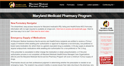 Desktop Screenshot of marylandmedicaidpharmacyinformation.com